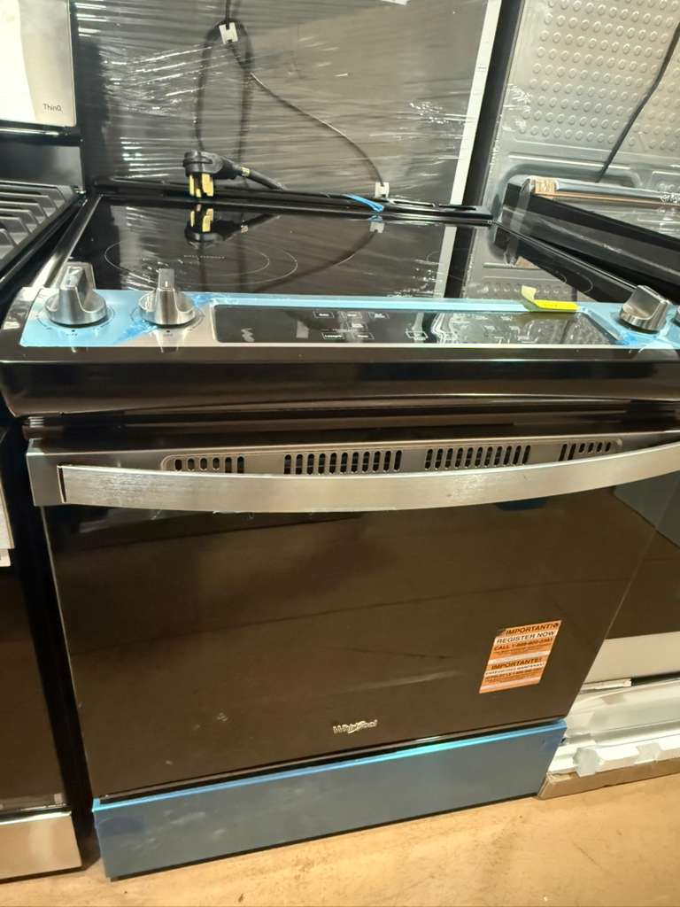 Whirlpool 30" Slide-In Electric Range with Dual Element – Black