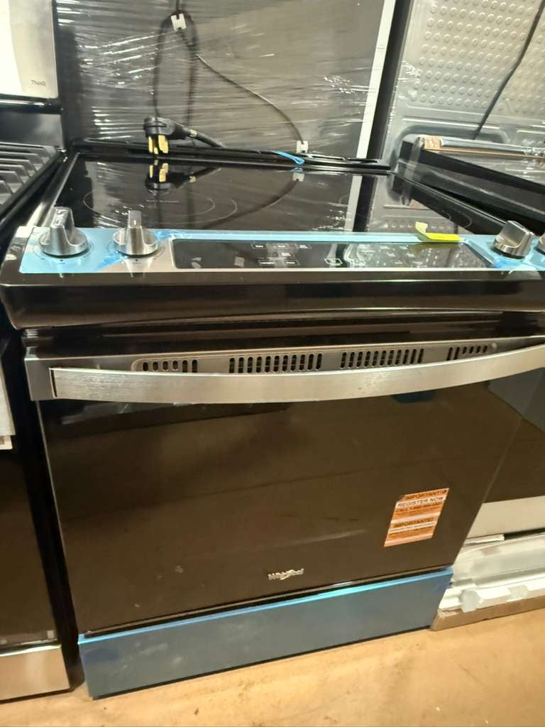 Whirlpool 30" Slide-In Electric Range with Dual Element – Black