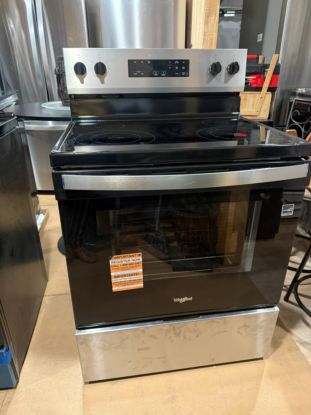 Whirlpool 30" Electric Range – Stainless Steel & Black